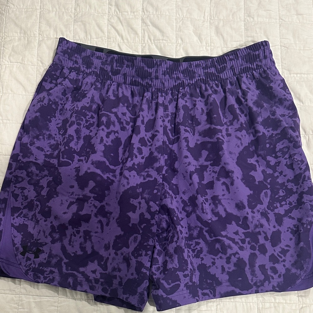 Under Armour Purple Printed Men’s Athletic Shorts
